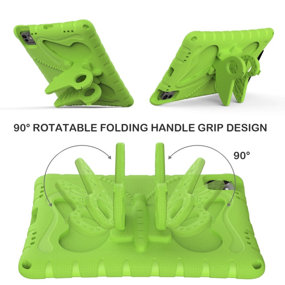 EIDERWOOD iPad Pro 11" (2025 / 2024) Butterfly Kickstand Barnedeksel - Grønn