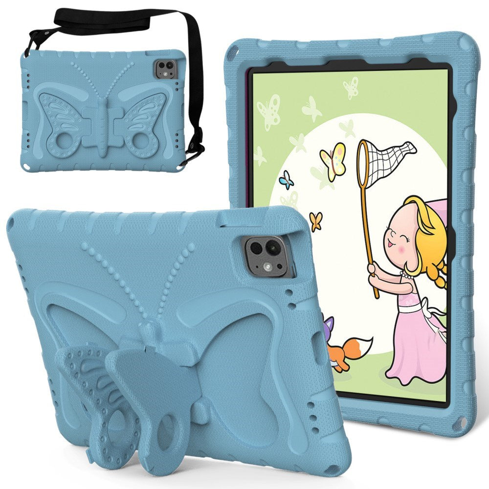 EIDERWOOD iPad Pro 11" (2025 / 2024) Butterfly Kickstand Barnedeksel - Lyse Blå