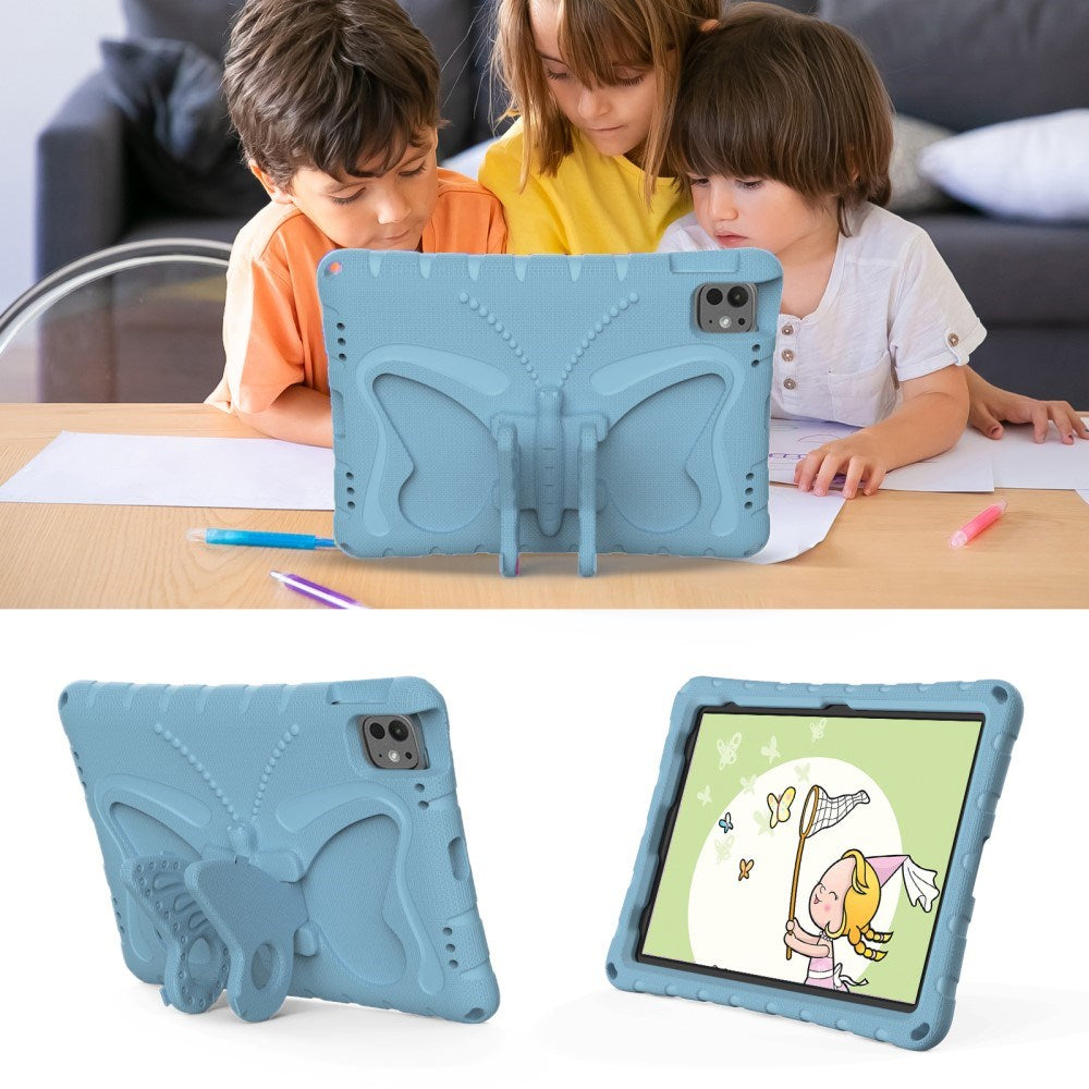 EIDERWOOD iPad Pro 11" (2025 / 2024) Butterfly Kickstand Barnedeksel - Lyse Blå