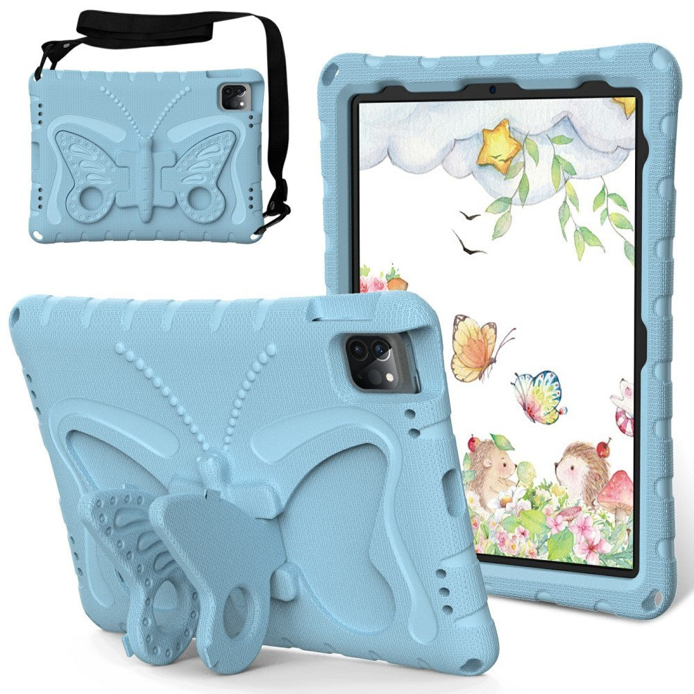 EIDERWOOD iPad Air 13" (2025 / 2024) / Pro 13" (2025 / 2024) / Pro 12.9" (2022-2018) Butterfly Kickstand Barnedeksel - Lyse Blå