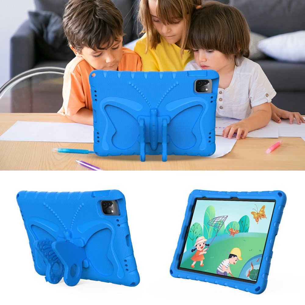 EIDERWOOD iPad Air 13" (2025 / 2024) / Pro 13" (2025 / 2024) / Pro 12.9" (2022-2018) Butterfly Kickstand Barnedeksel - Blå