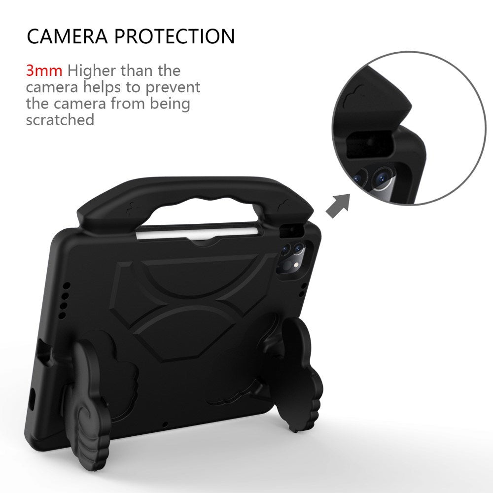 EIDERWOOD iPad Air 13" (2025 / 2024) / Pro 13" (2025 / 2024) / Pro 12.9" (2022-2018) Barnedeksel - Thumb Kickstand Bakdeksel - Svart