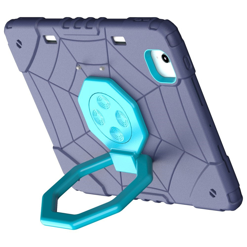 EIDERWOOD iPad Air 11" (2025 / 2024) Barnedeksel m. Stativ & Håndtak - Mørkeblå