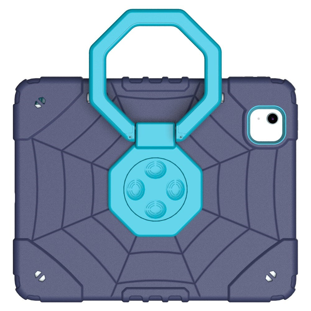 EIDERWOOD iPad Air 11" (2025 / 2024) Barnedeksel m. Stativ & Håndtak - Mørkeblå