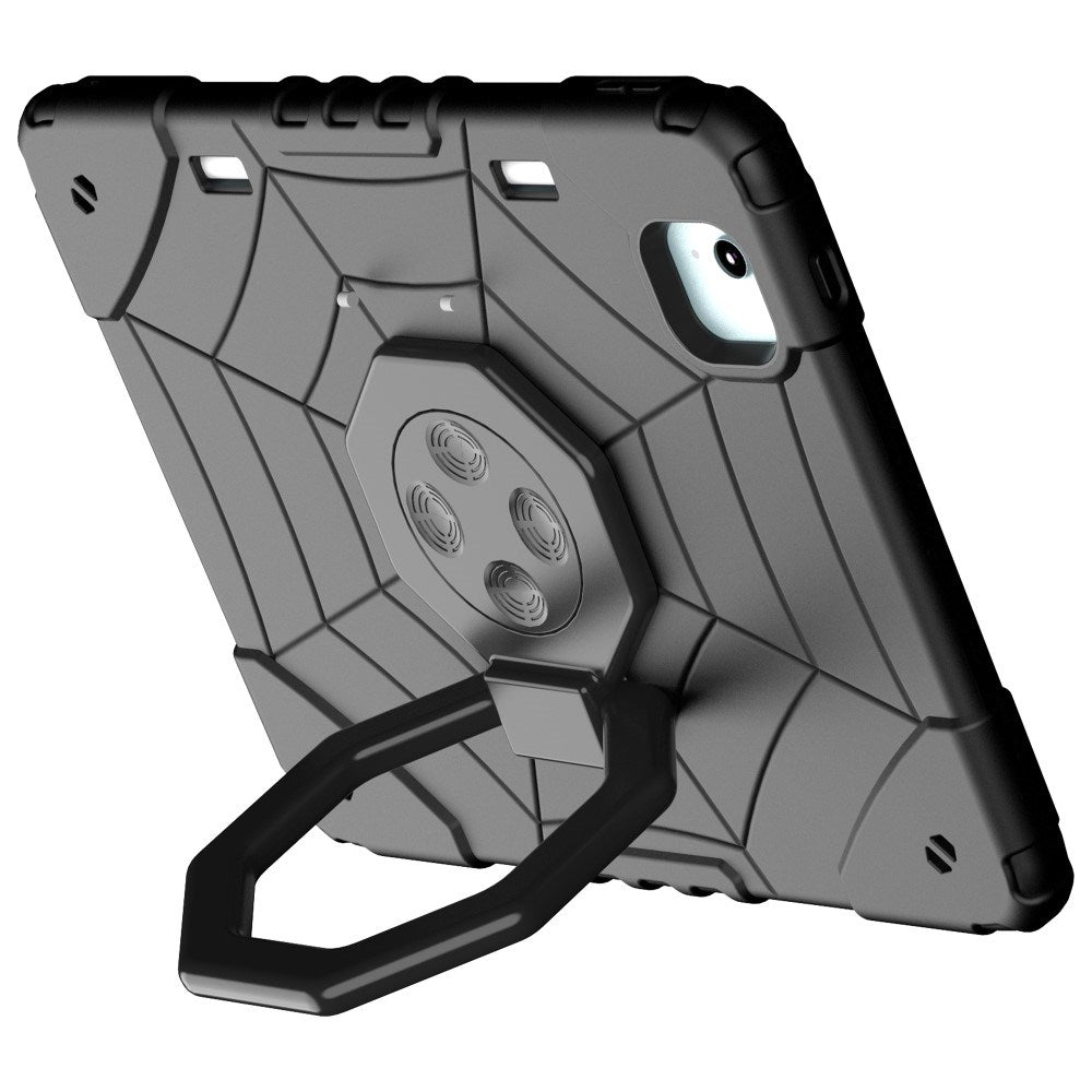 EIDERWOOD iPad Air 11" (2025 / 2024) Barnedeksel m. Stativ & Håndtak - Svart