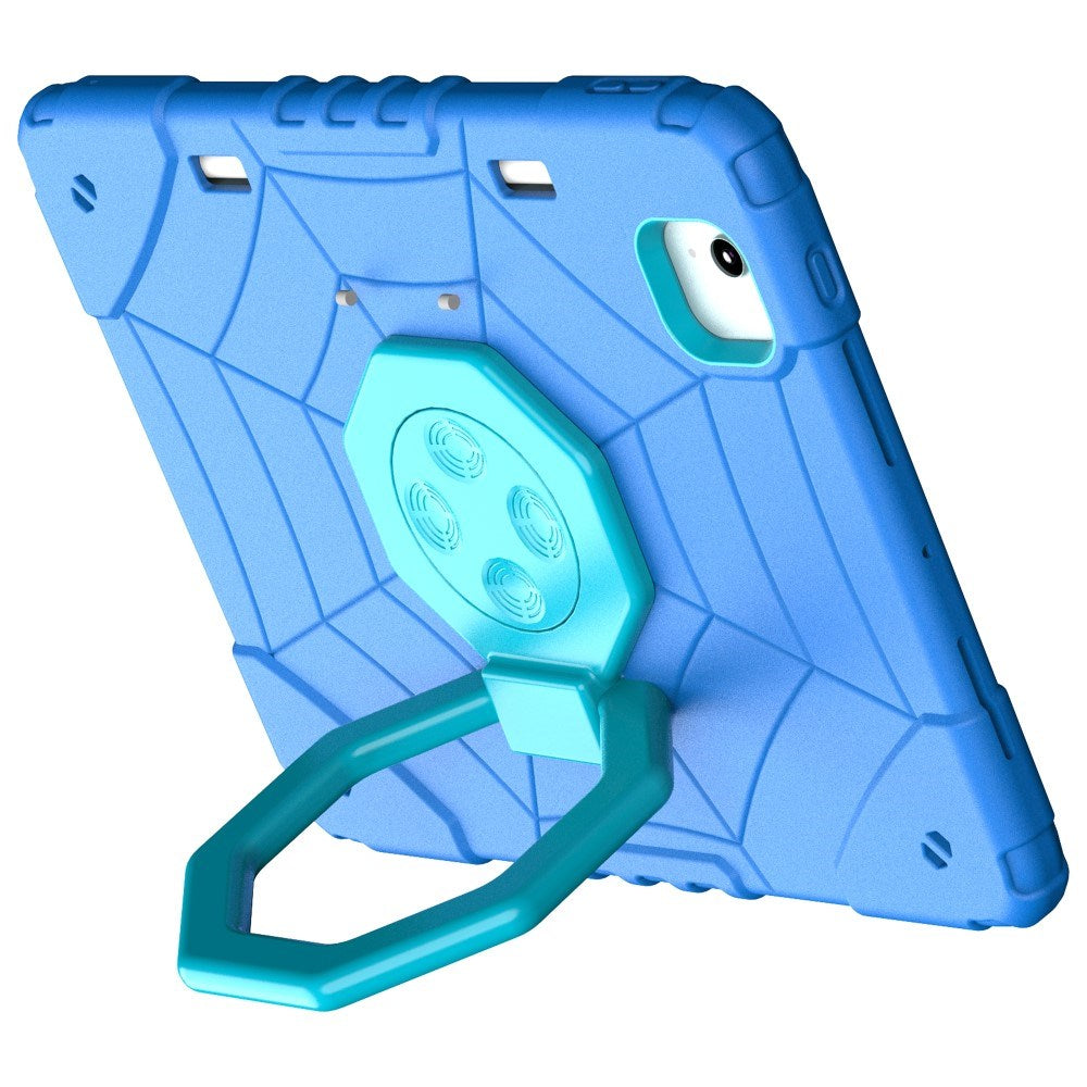 EIDERWOOD iPad Air 11" (2025 / 2024) Barnedeksel m. Stativ & Håndtak - Blå