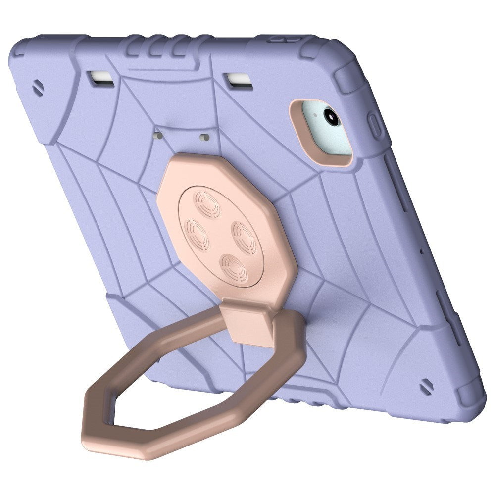 EIDERWOOD iPad Air 11" (2025 / 2024) Barnedeksel m. Stativ & Håndtak - Lilla