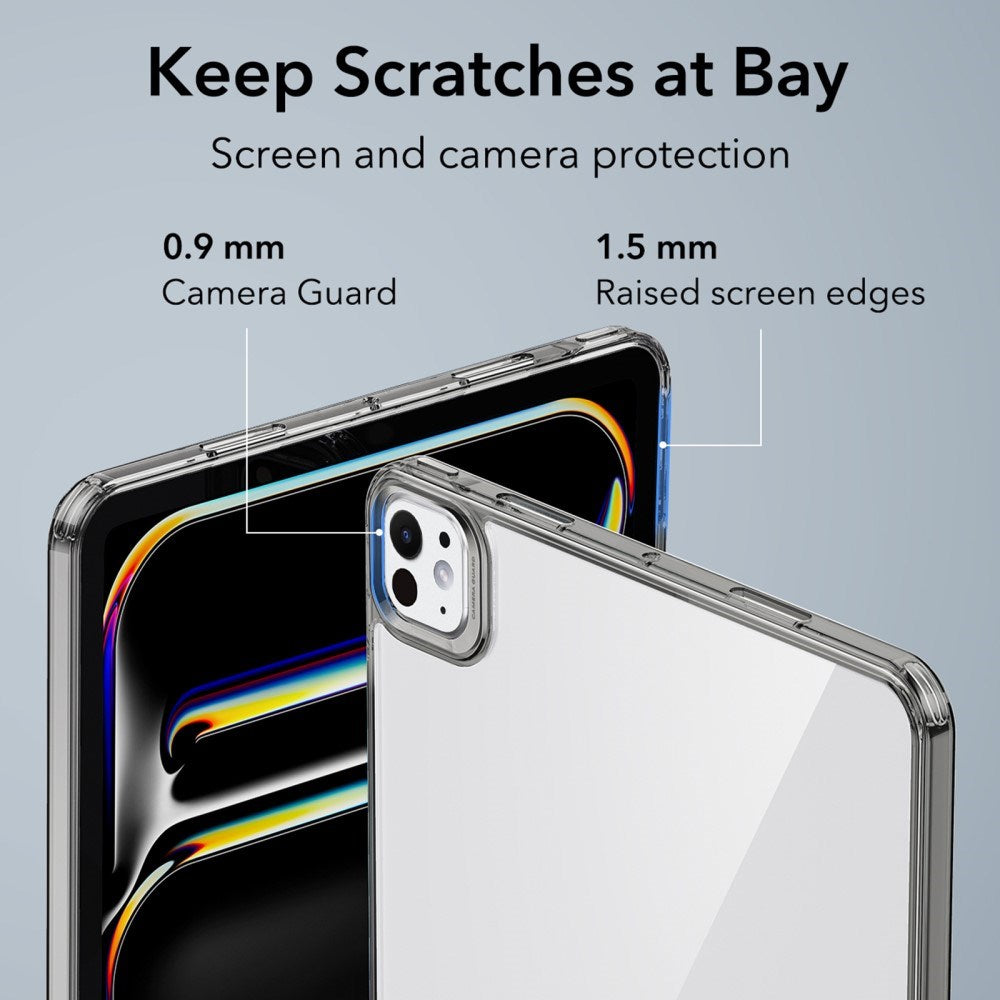 iPad Pro 13" (2025 / 2024) ESR Hybrid Deksel - Gjennomsiktig / Svart