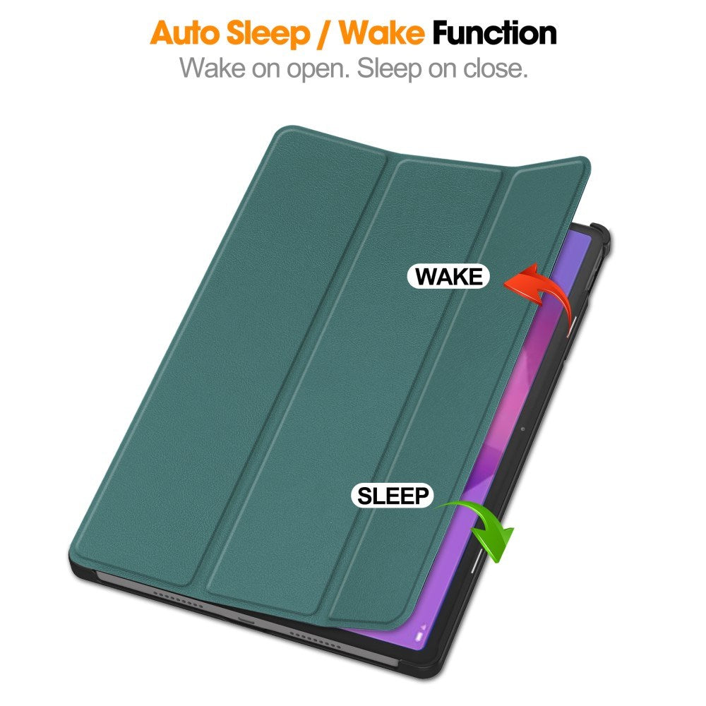 EIDERWOOD Lenovo IdeaTab Pro Kunstskinn Flip Deksel m. Stativfunksjon & Pencil Holder - Grønn