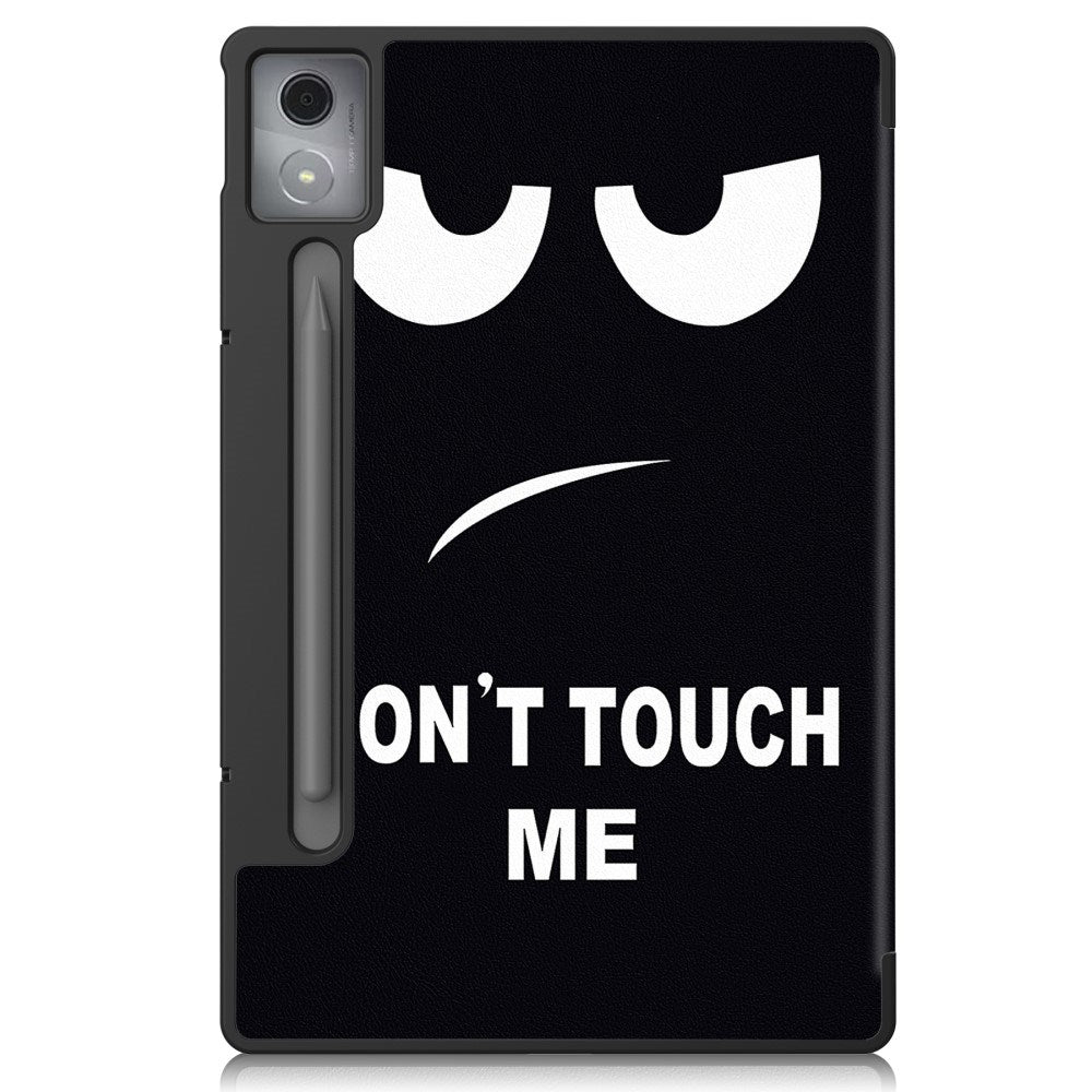 EIDERWOOD Lenovo IdeaTab Pro Tri-Fold Kunstskinn Flip Deksel m. Mønster - Don't Touch Me