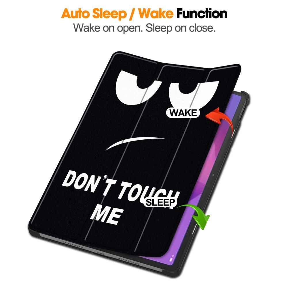 EIDERWOOD Lenovo IdeaTab Pro Tri-Fold Kunstskinn Flip Deksel m. Mønster - Don't Touch Me