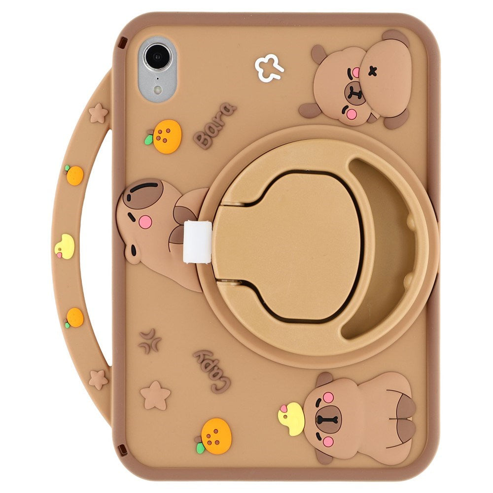 iPad Mini (2024 / 2021) EIDERWOOD Silikon Deksel m. Roterende Kickstand - Capybara