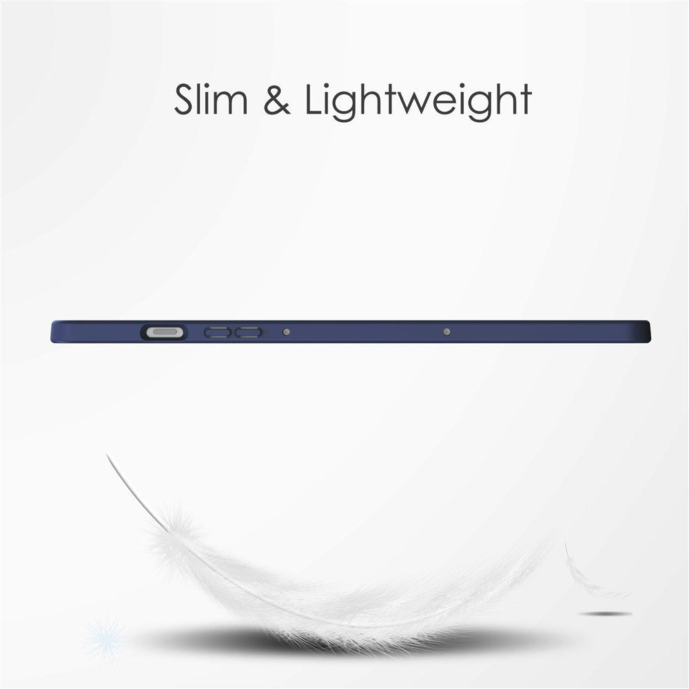 EIDERWOOD Samsung Galaxy Tab S10 Lite / S10 FE / S9 FE Flip Deksel - Stativfunksjon & Styluspennholder - Gjennomsiktig / Mørk Blå