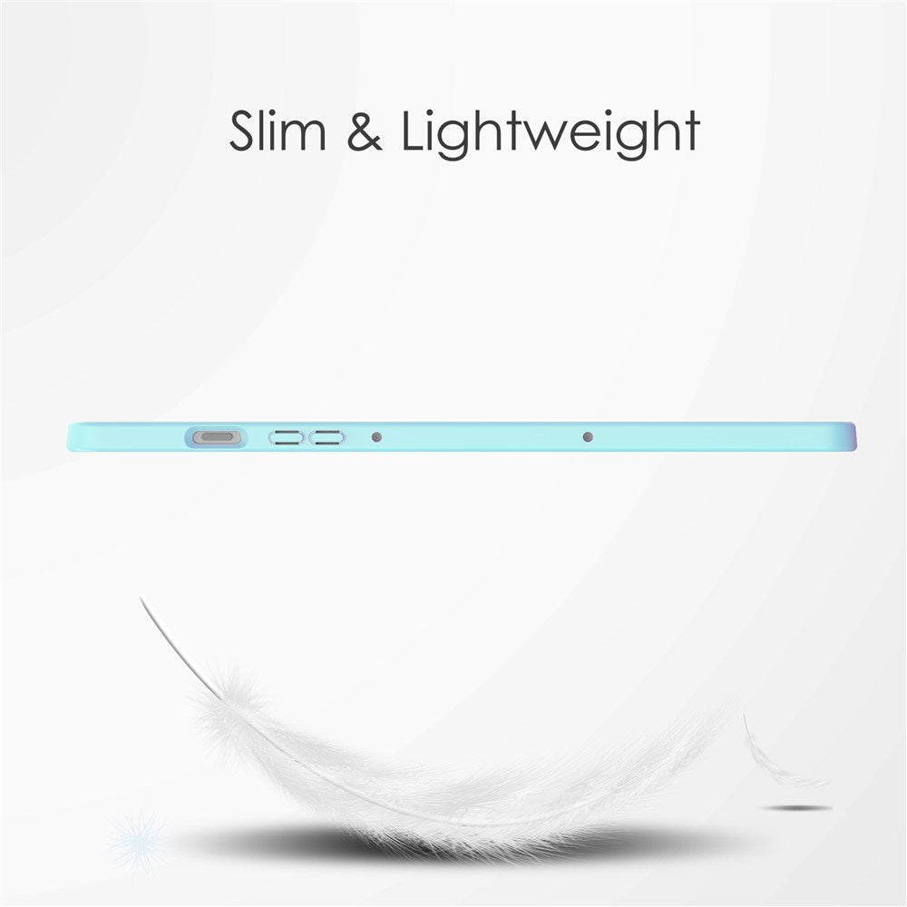 EIDERWOOD Samsung Galaxy Tab S10 Lite / S10 FE / S9 FE Flip Deksel - Stativfunksjon & Styluspennholder - Gjennomsiktig / Lys Blå