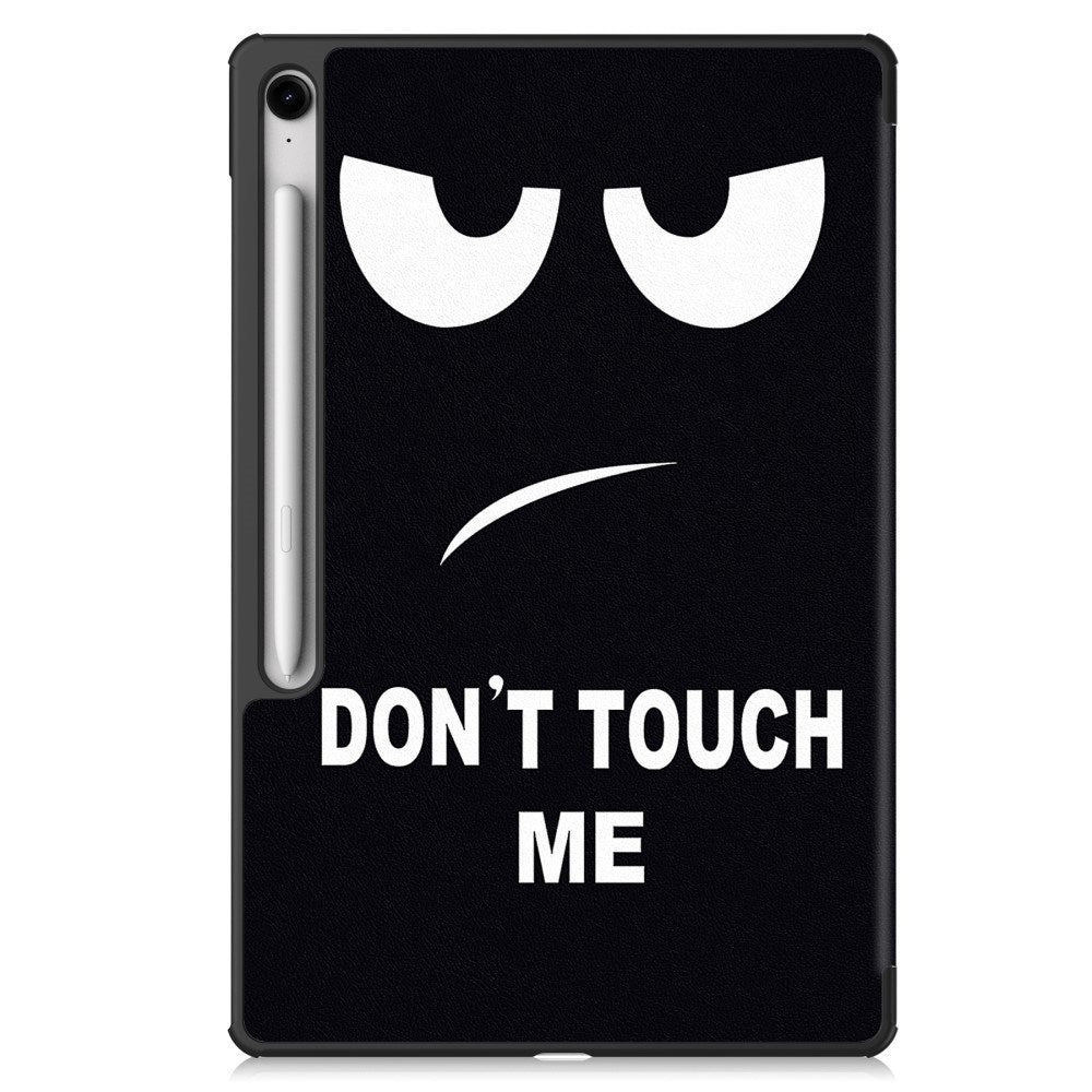 EIDERWOOD Samsung Galaxy Tab S10 FE+ (Plus) Tri-Fold Kunstskinn Flip Deksel m. Mønster - Don't Touch Me