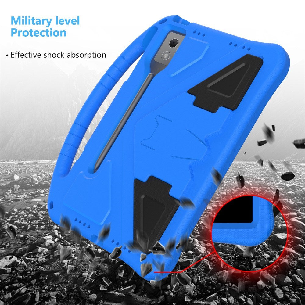EIDERWOOD Lenovo Idea Tab Pro Anti-Drop Tablett Deksel med Håndtak og Stativfunksjon - Blå