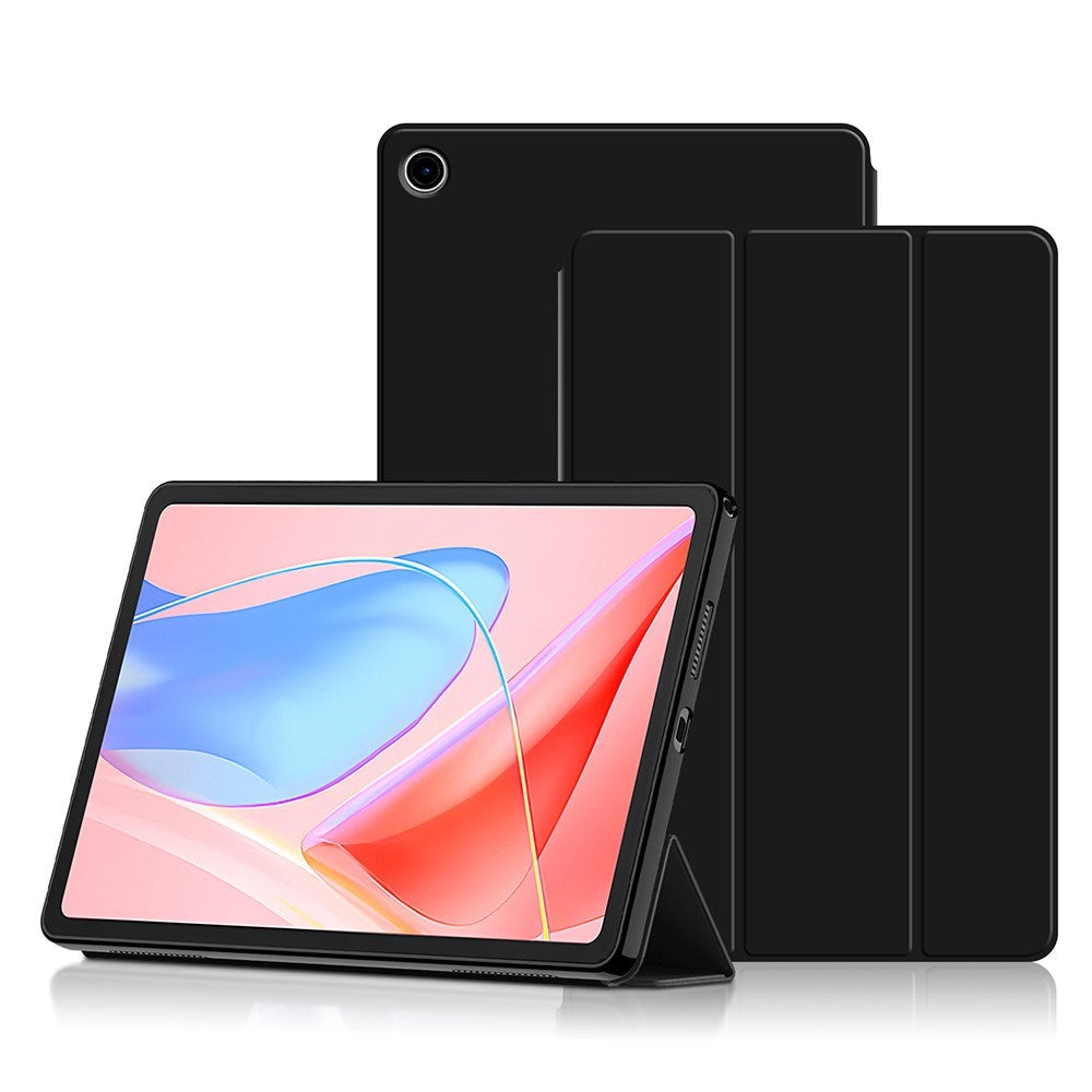 EIDERWOOD Lenovo Tab 10,1" Tri-Fold Flip-Deksel i Kunstskinn – Svart