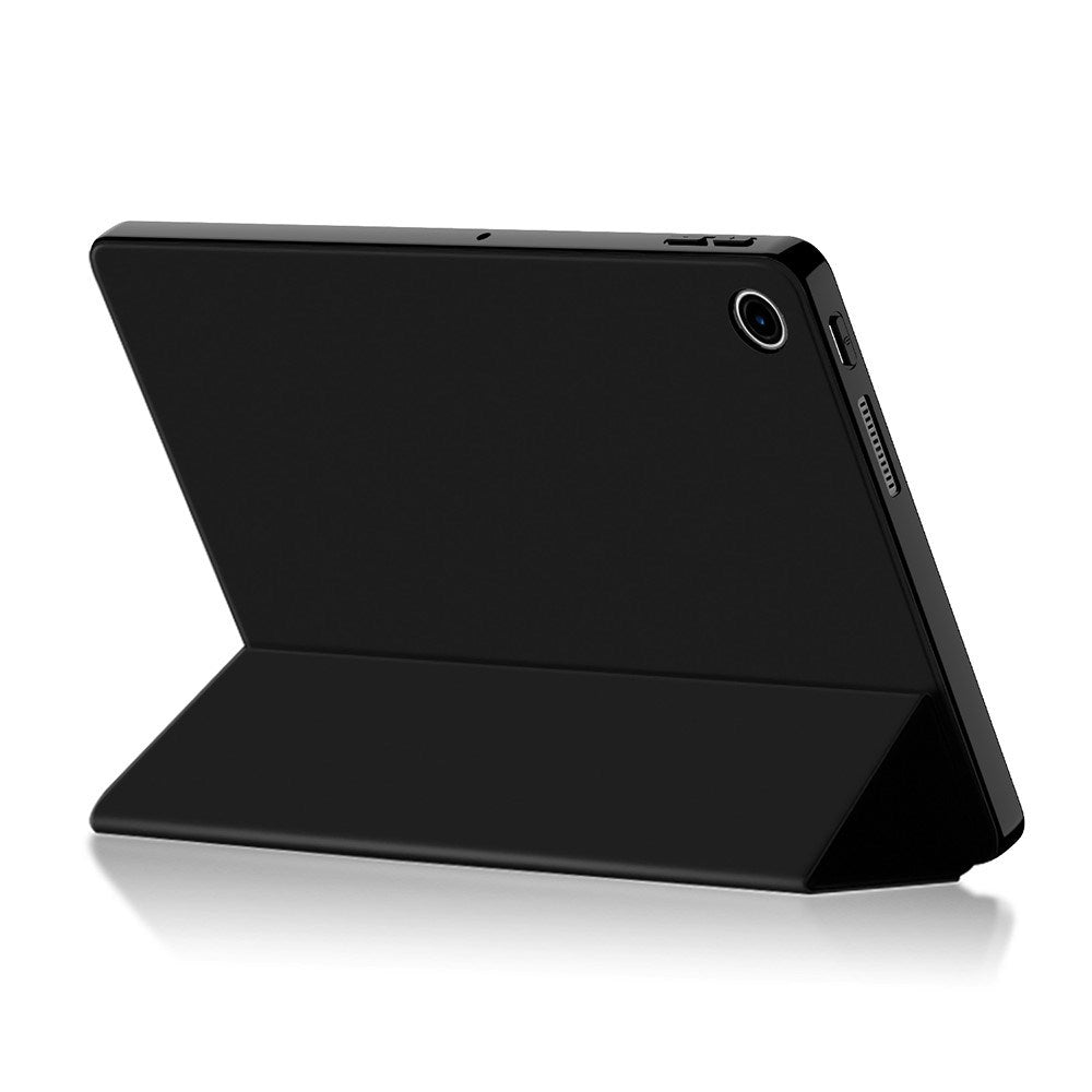 EIDERWOOD Lenovo Tab 10,1" Tri-Fold Flip-Deksel i Kunstskinn – Svart