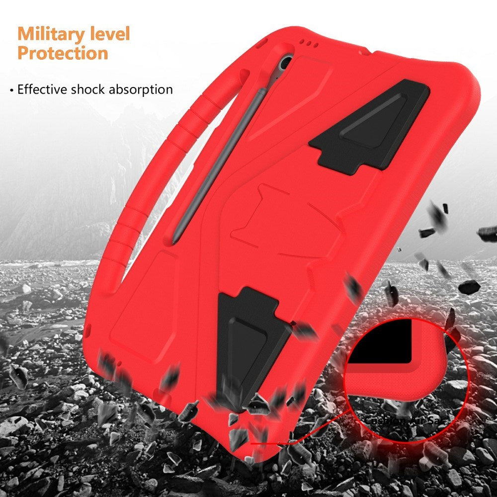 EIDERWOOD Samsung Galaxy Tab S10 FE+ (Plus) Anti-Drop Tablett Deksel med Håndtak og Stativfunksjon - Rød