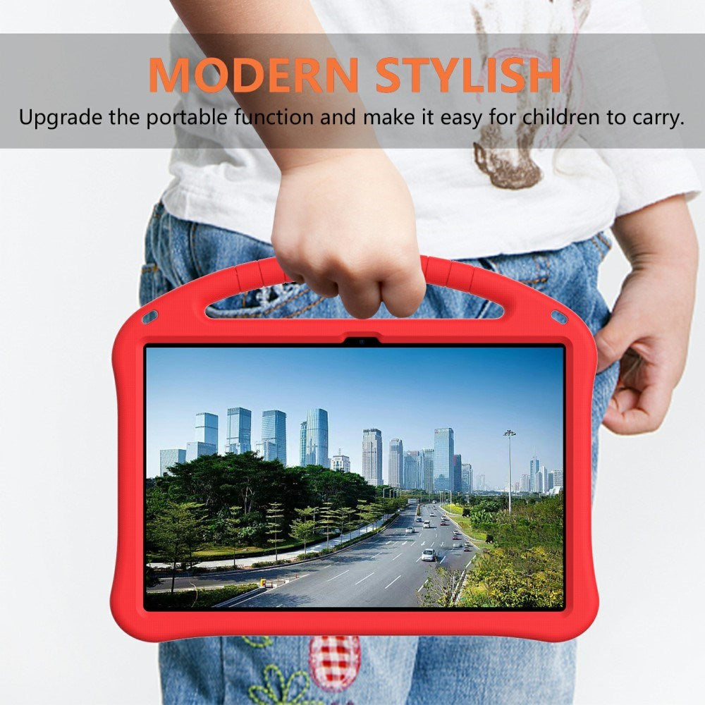 EIDERWOOD Samsung Galaxy Tab S10 FE+ (Plus) Anti-Drop Tablett Deksel med Håndtak og Stativfunksjon - Rød