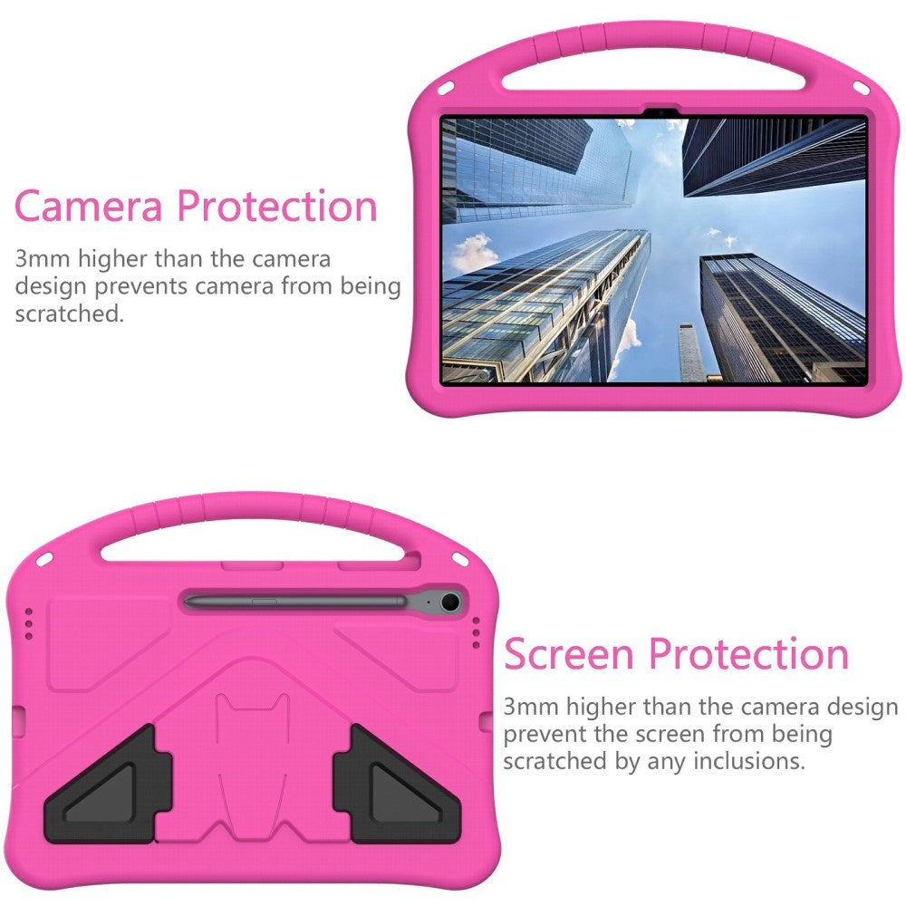 EIDERWOOD Samsung Galaxy Tab S10 FE+ (Plus) Anti-Drop Tablett Deksel med Håndtak og Stativfunksjon - Rosa