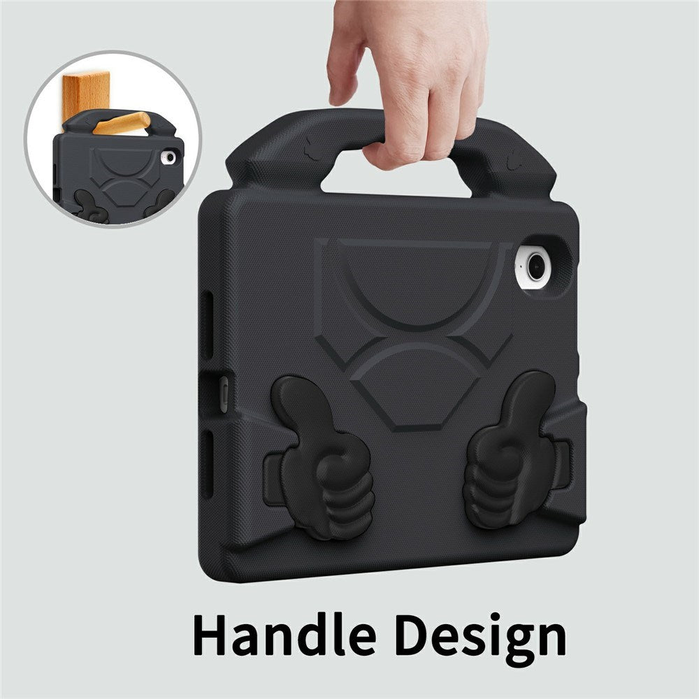 EIDERWOOD iPad Mini (2024 / 2021) Barn Deksel m. Thumb Kickstand - Svart