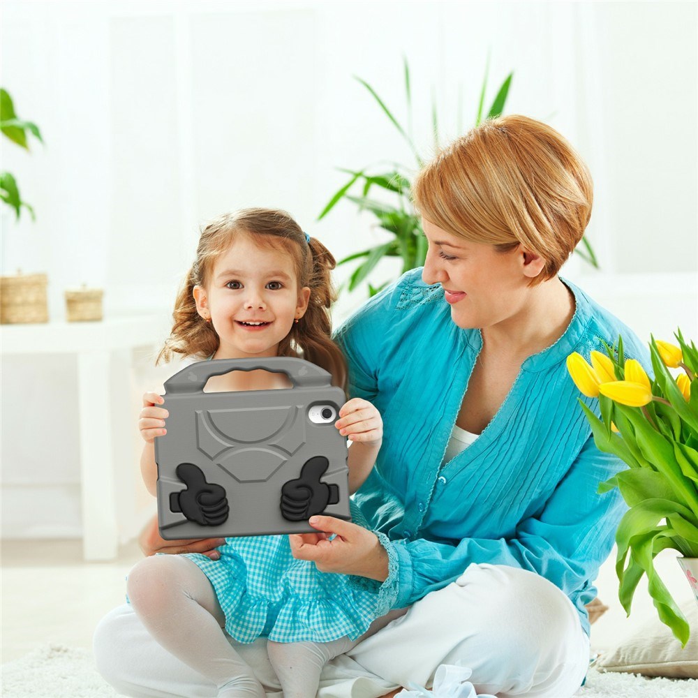 EIDERWOOD iPad Mini (2024 / 2021) Barn Deksel m. Thumb Kickstand - Grå