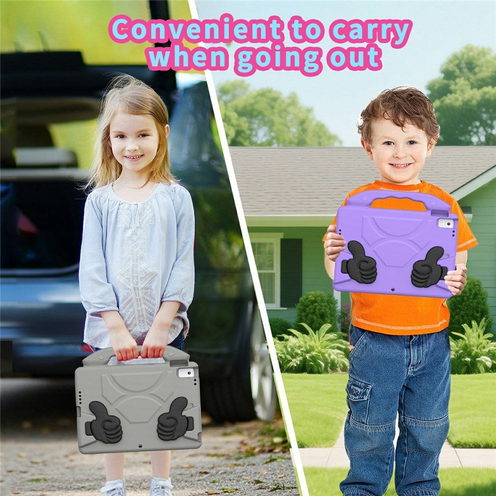 EIDERWOOD iPad 10.2" (2021 / 2020 / 2019) / Air (2019) Barn Deksel m. Thumb Kickstand - Grå