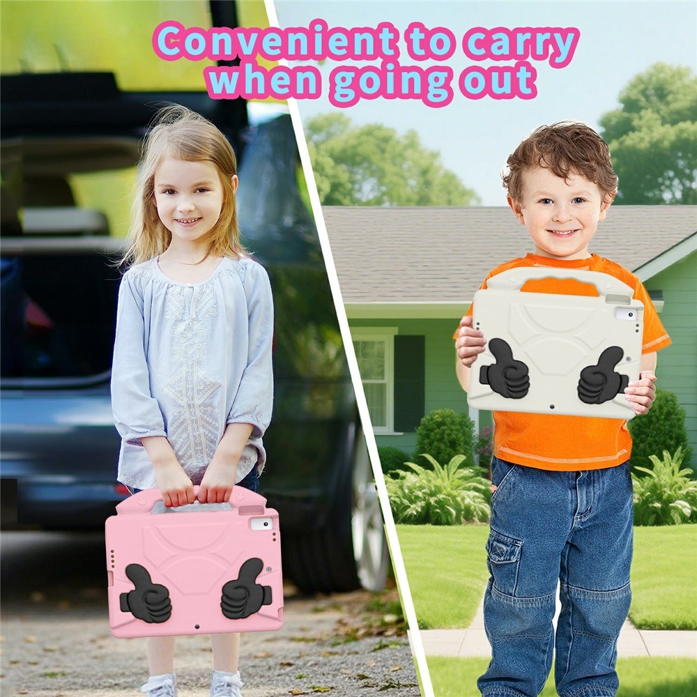 EIDERWOOD iPad 10.2" (2021 / 2020 / 2019) / Air (2019) Barn Deksel m. Thumb Kickstand - Rosa