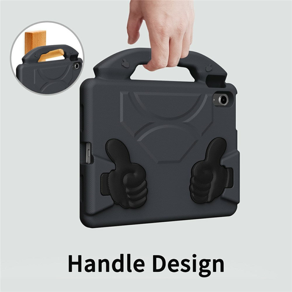 EIDERWOOD iPad Air 11" (2025 / 2024) Barn Deksel m. Thumb Kickstand - Svart