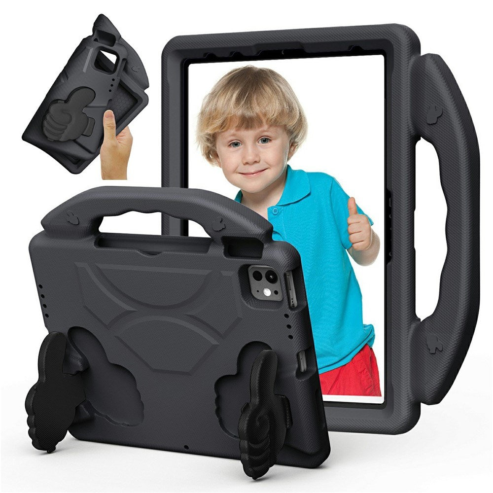 EIDERWOOD iPad Pro 11" (2025 - 2018) / Air (2022 / 2020) Barn Deksel m. Thumb Kickstand - Svart