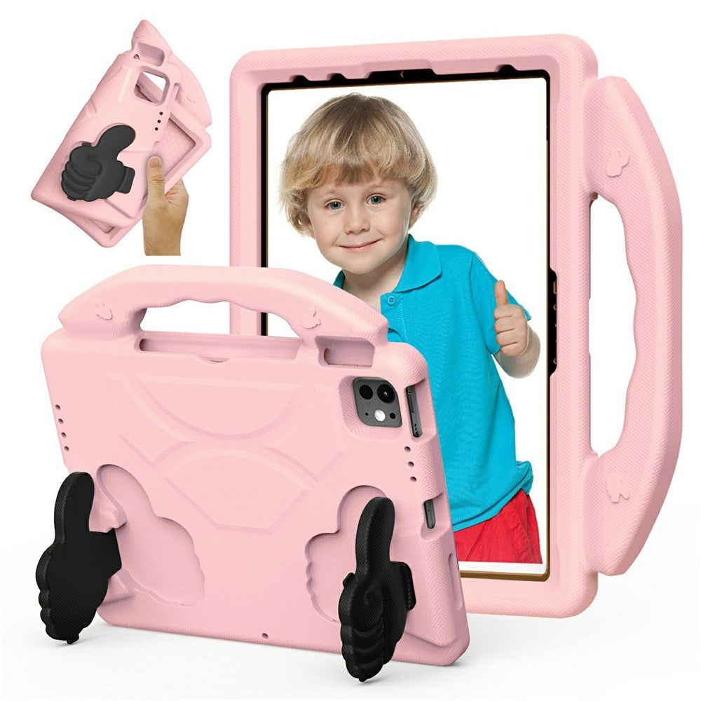 EIDERWOOD iPad Pro 11" (2025 - 2018) / Air (2022 / 2020) Barn Deksel m. Thumb Kickstand - Rosa