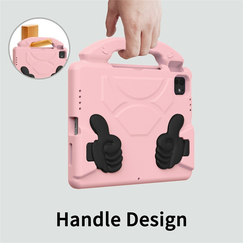 EIDERWOOD iPad Pro 11" (2025 - 2018) / Air (2022 / 2020) Barn Deksel m. Thumb Kickstand - Rosa