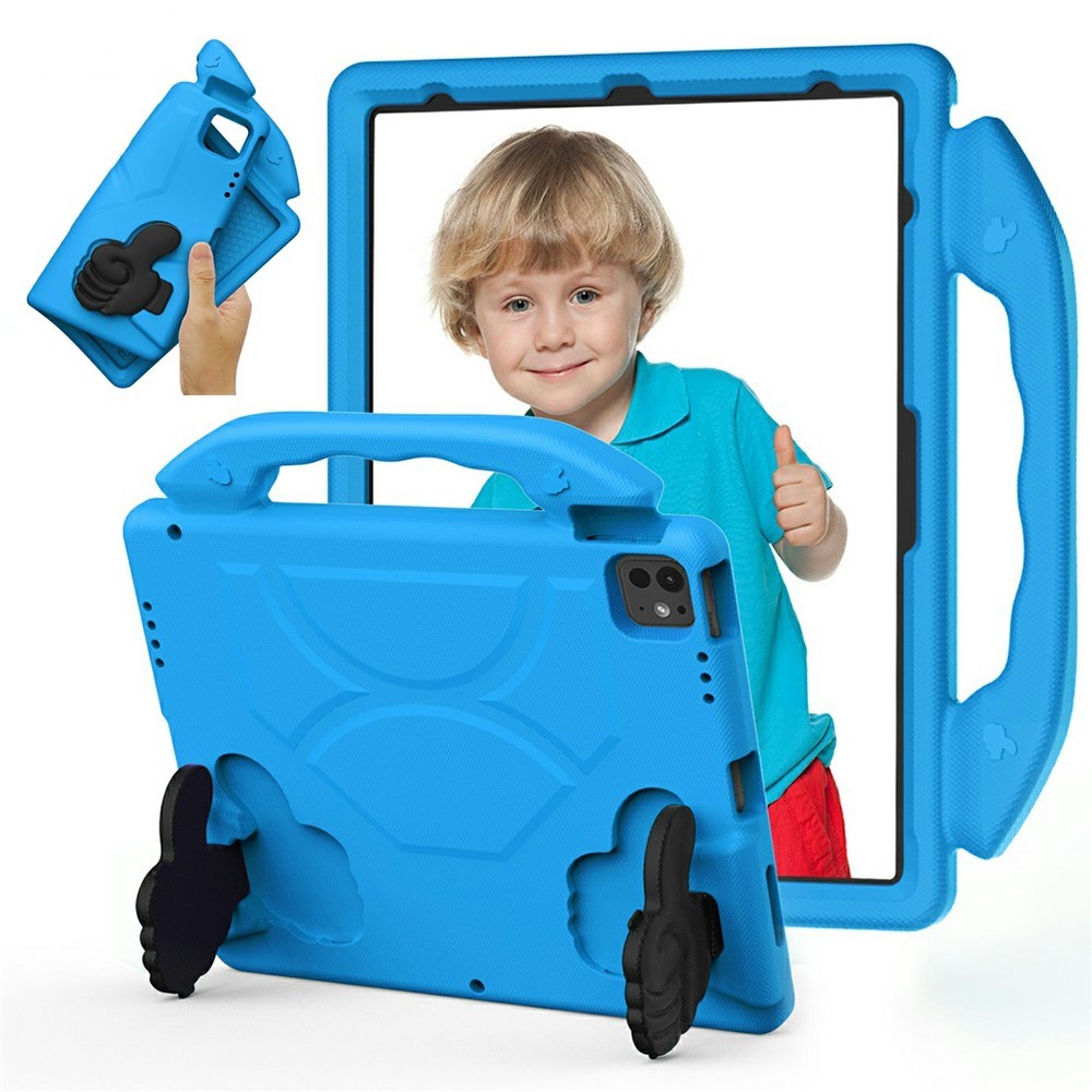 EIDERWOOD iPad Pro 12.9" (2022 / 2021 / 2020 / 2018) / Air 13" (2025 / 2024) / Pro 13" (2025 / 2024) Barn Deksel m. Thumb Kickstand - Blå