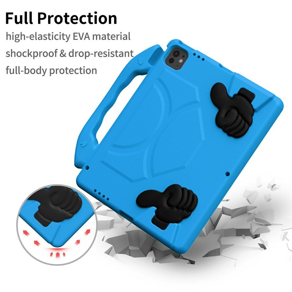 EIDERWOOD iPad Pro 12.9" (2022 / 2021 / 2020 / 2018) / Air 13" (2025 / 2024) / Pro 13" (2025 / 2024) Barn Deksel m. Thumb Kickstand - Blå