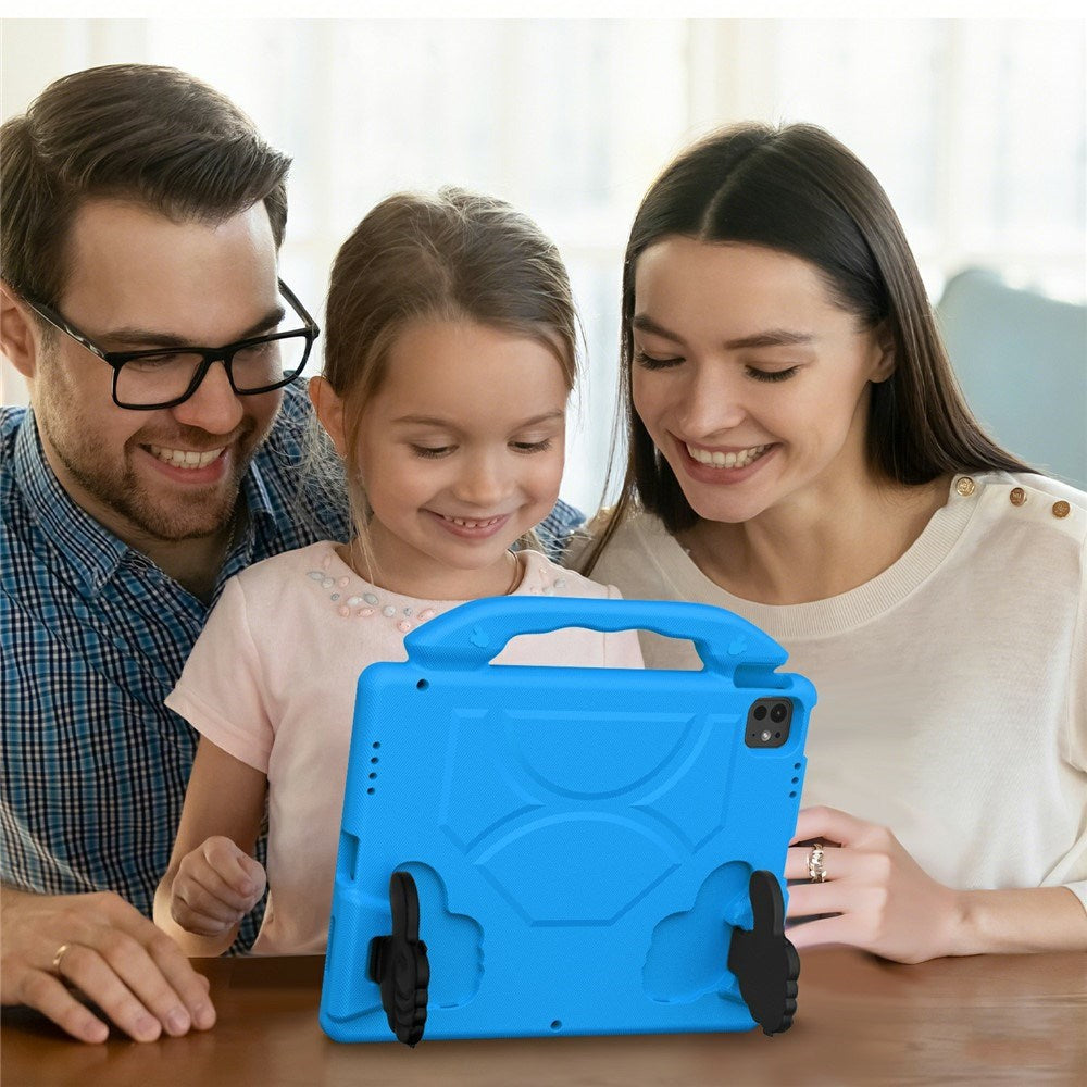 EIDERWOOD iPad Pro 12.9" (2022 / 2021 / 2020 / 2018) / Air 13" (2025 / 2024) / Pro 13" (2025 / 2024) Barn Deksel m. Thumb Kickstand - Blå