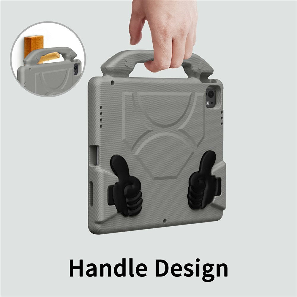 EIDERWOOD iPad Pro 12.9" (2022 / 2021 / 2020 / 2018) / Air 13" (2025 / 2024) / Pro 13" (2025 / 2024) Barn Deksel m. Thumb Kickstand - Grå