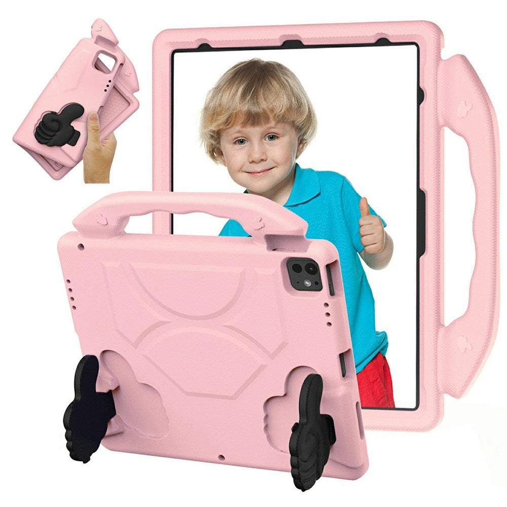 EIDERWOOD iPad Pro 12.9" (2022 / 2021 / 2020 / 2018) / Air 13" (2025 / 2024) / Pro 13" (2025 / 2024) Barn Deksel m. Thumb Kickstand - Rosa