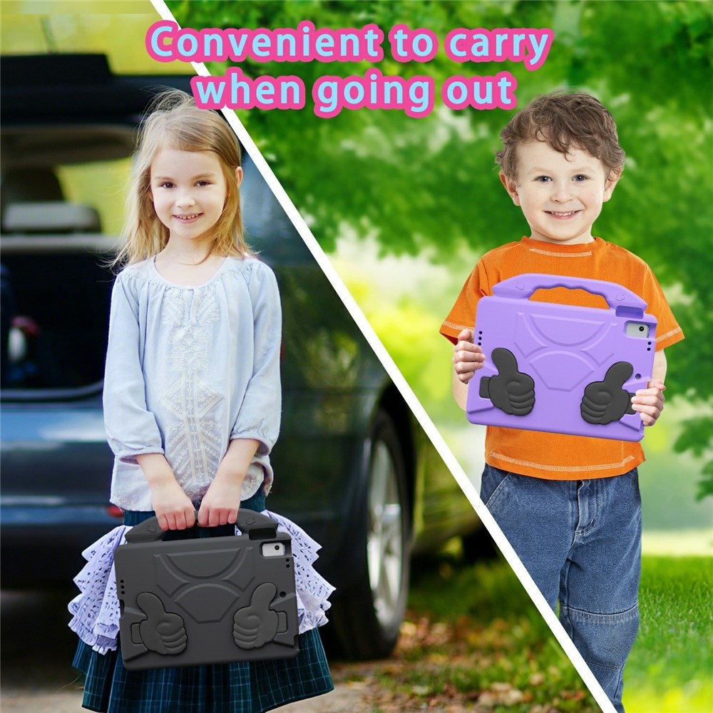 EIDERWOOD iPad 9.7" (2018 / 2017) / Air 2 / Air Barn Deksel m. Thumb Kickstand - Svart