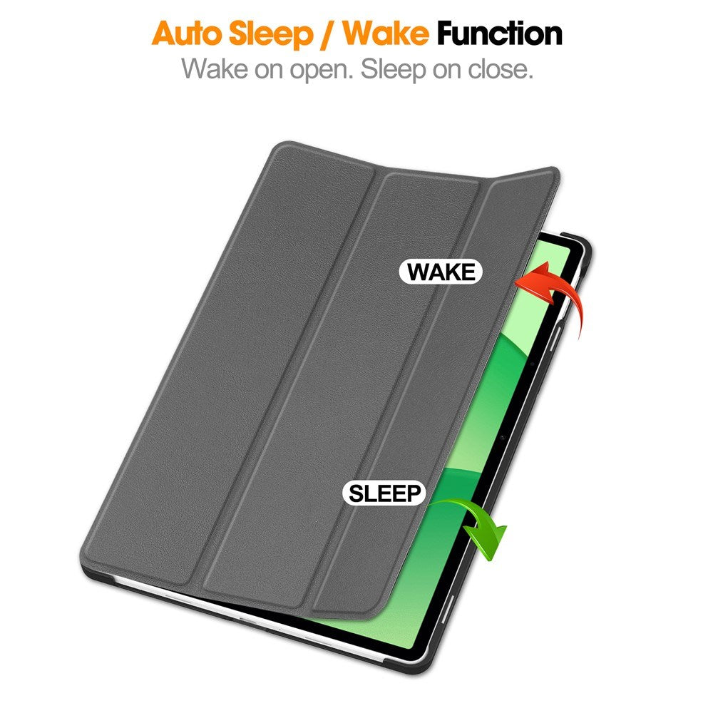 OnePlus Pad Lite EIDERWOOD Kunstskinn Flip Deksel m. Ståfunksjon - Grå