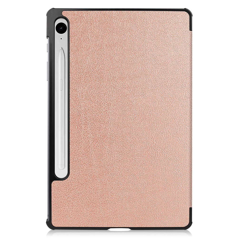 EIDERWOOD Samsung Galaxy Tab S11 / S10 Lite Tri-Fold Kunstskinn Flip Deksel – Rose Gold