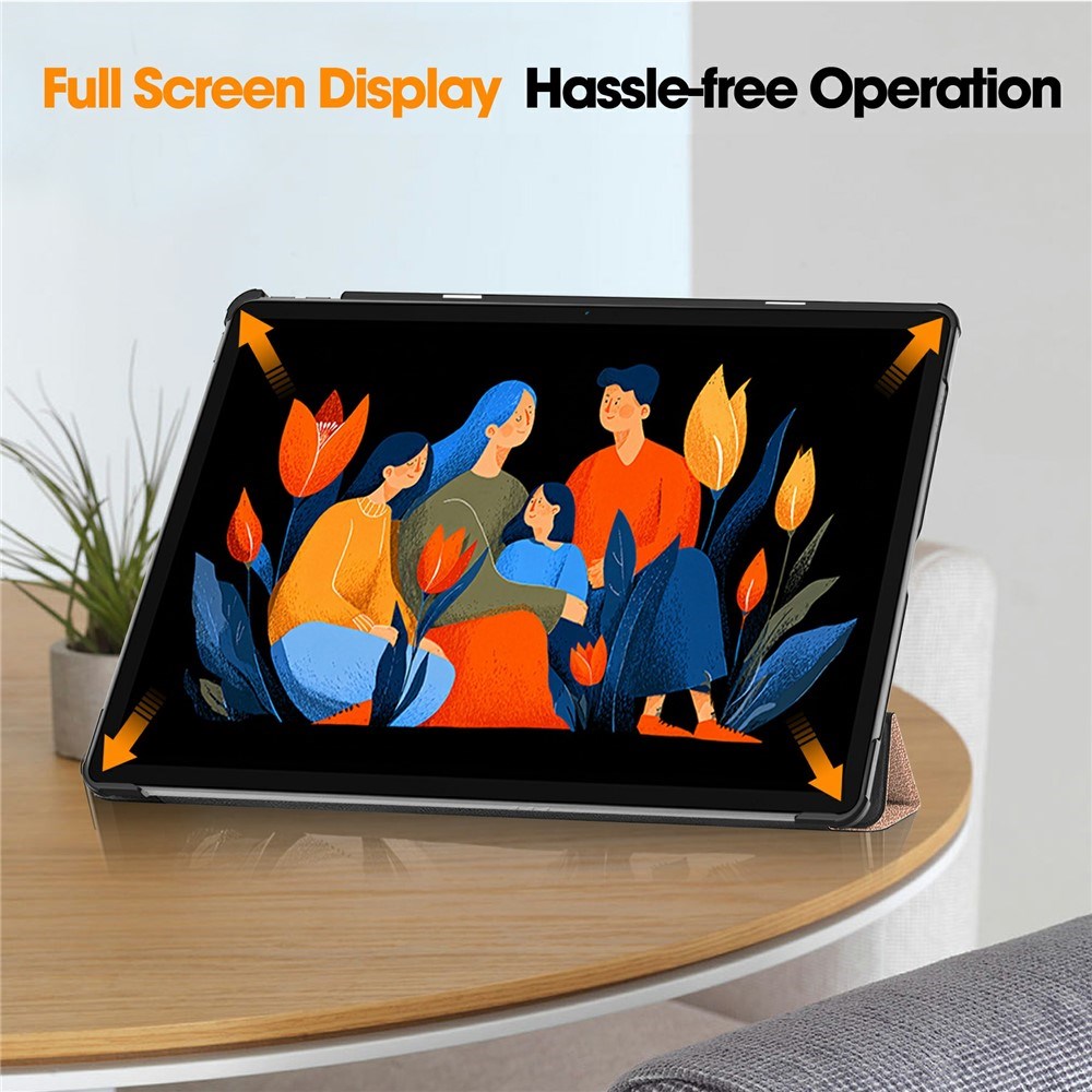 Lenovo Idea Tab Plus 12,1" EIDERWOOD Kunstskinn Flip Deksel med Flippfunksjon – Rose Gold