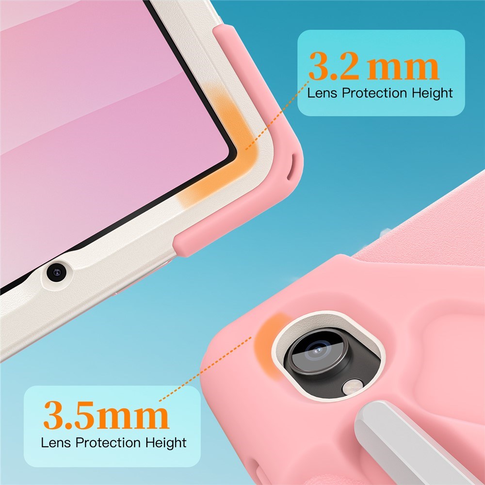 EIDERWOOD Samsung Galaxy Tab S11 Støtsikkert Deksel med 360 Graders Roterbar Støtte & Borrelåsstropp - Rosa