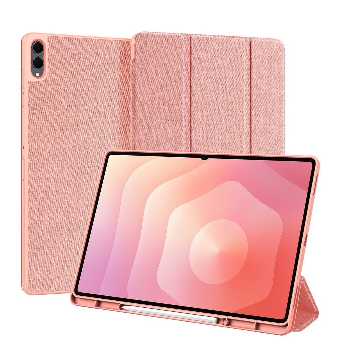 Samsung Galaxy Tab S11 Ultra DUX DUCIS DOMO Series Flip Deksel med Penneholder - Rosa