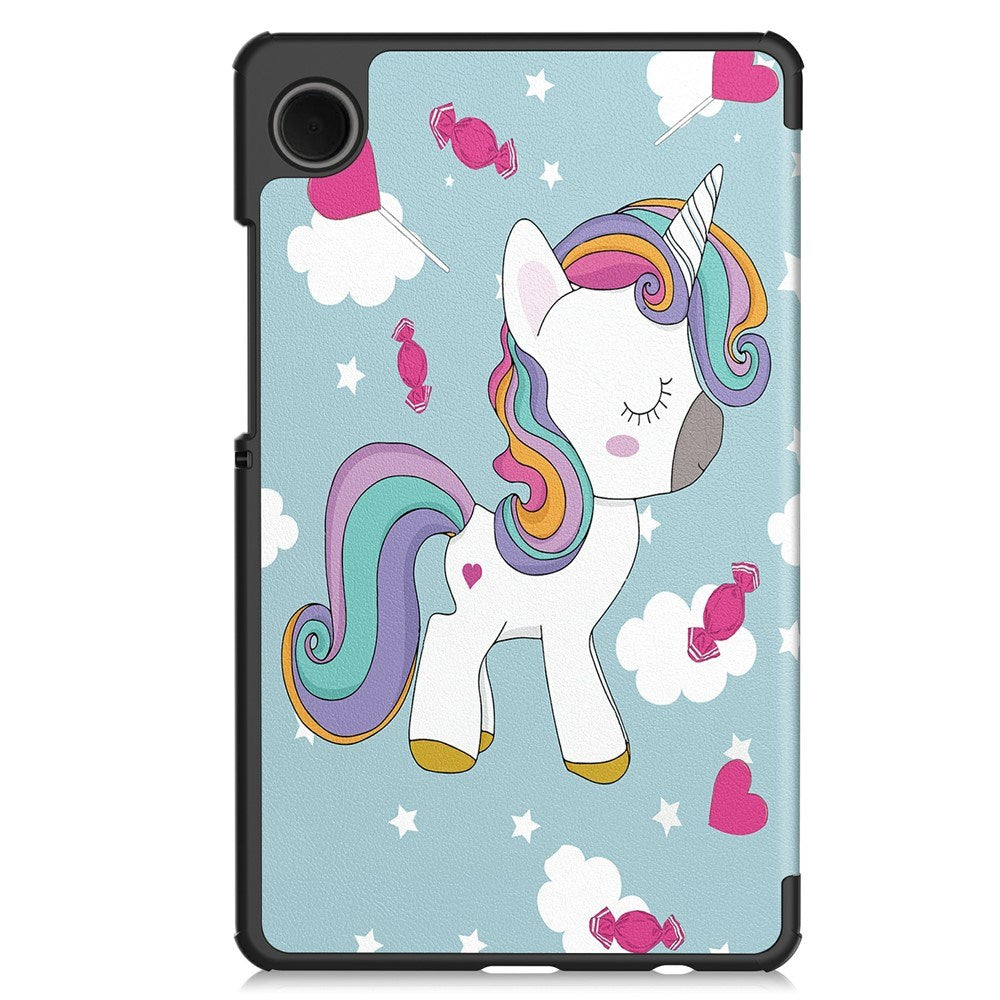 EIDERWOOD Samsung Galaxy Tab A11 Kunstskinn Flipp Deksel med Motiv - Enhjørning