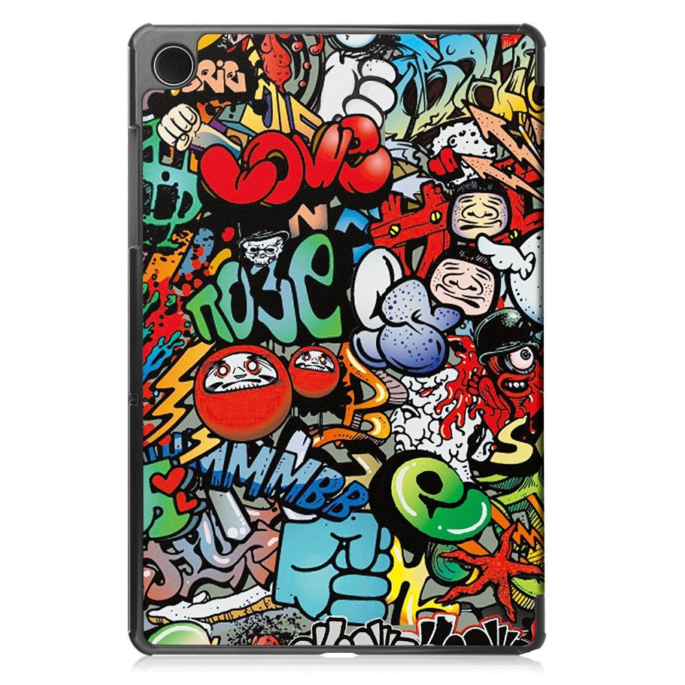 Samsung Galaxy Tab A11+ (Plus) EIDERWOOD Kunstskinn Flipp Deksel med Motiv - Graffiti