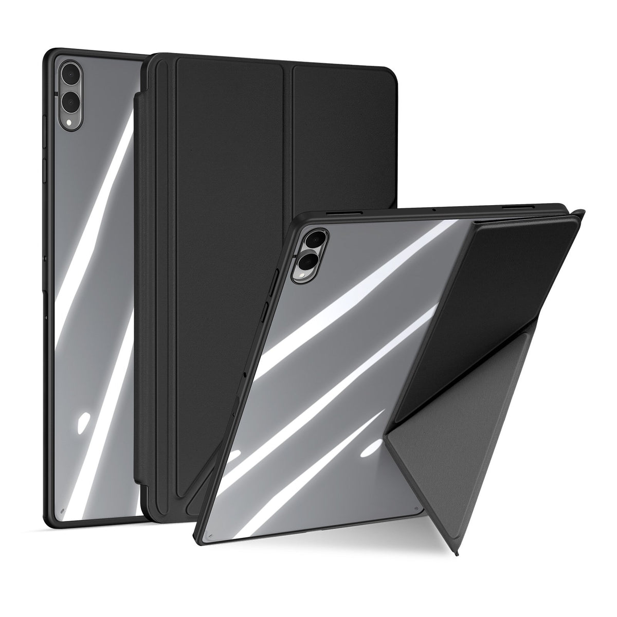 Samsung Galaxy Tab S12 Ultra / S11 Ultra DUX DUCIS Origami Hybrid Kunstskinn Flip Deksel - Svart