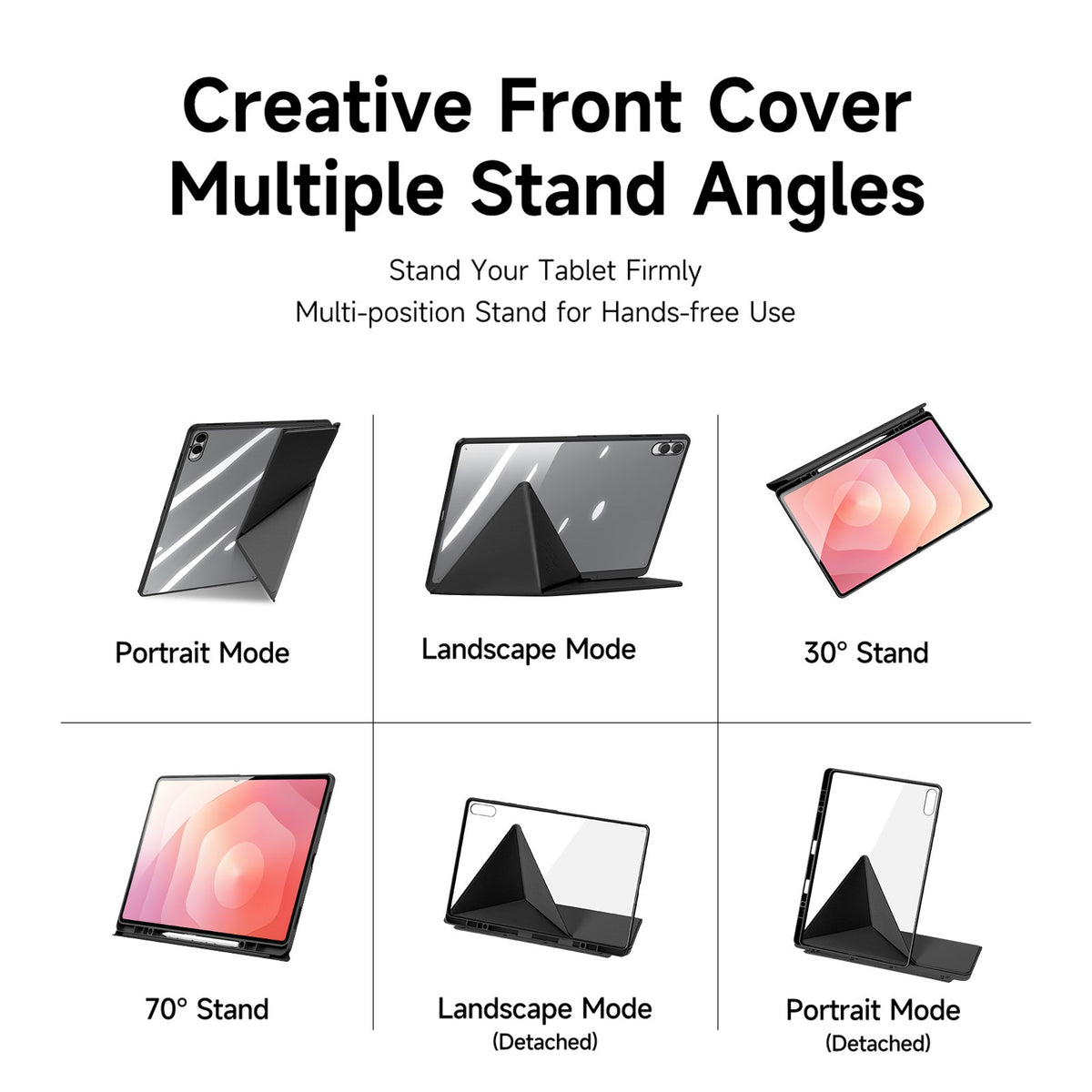 Samsung Galaxy Tab S12 Ultra / S11 Ultra DUX DUCIS Origami Hybrid Kunstskinn Flip Deksel - Svart