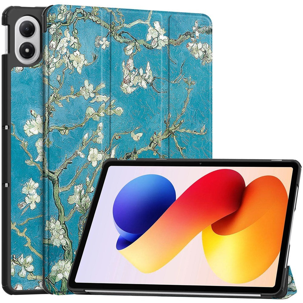 Xiaomi Redmi Pad 2 Pro EIDERWOOD Kunstskinn Flipp Deksel med Motiv - Blomster