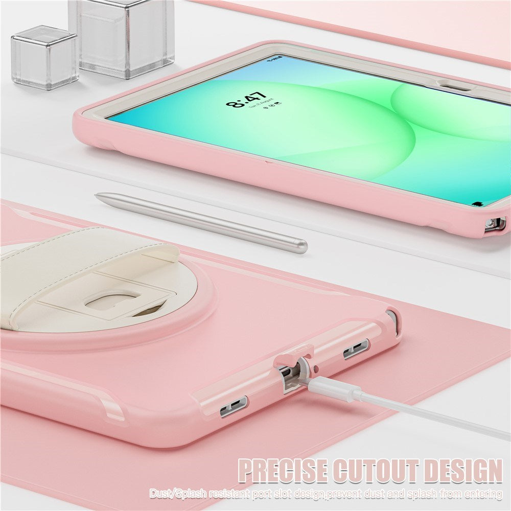 Samsung Galaxy Tab A11+ (Plus) EIDERWOOD Støtsikkert Deksel med 360 Graders Roterbar Støtte - Rosa